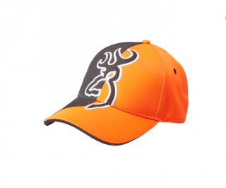 CASQUETTE BROWNING HALF BLAZE NOIRE/ORANGE