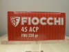 LOT DE 1000 CARTOUCHES FIOCCHI CALIBRE 45 ACP 230GR FMJ