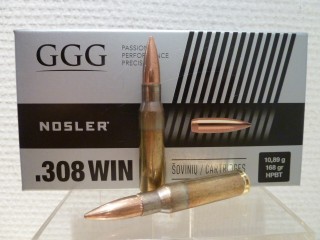 CARTOUCHE GGG CALIBRE 308W HPBT 168 GRS