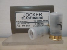 CARTOUCHE 12/50 CHEVROTINES 9 GRAINS ELASTOMERE JOCKER