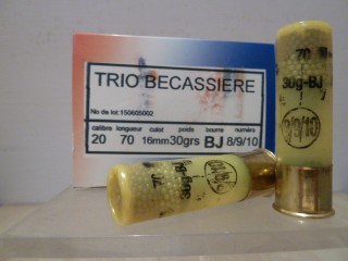 CARTOUCHE JOCKER TRIO BECASSIERE CALIBRE 20