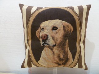 COUSSIN TOILE PORTRAIT DE LABRADOR