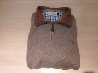 SWEAT COL ZIPPE LOVERGREEN CHATAIGNE