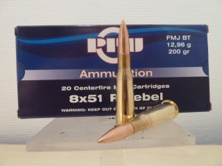 CARTOUCHE PARTIZAN CALIBRE 8x51 R LEBEL 200grs FMJ BT