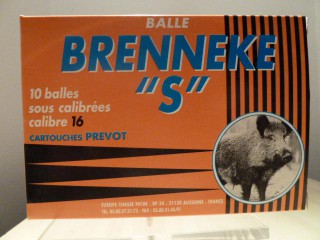 BALLE BRENNEKE SERIE ''S''  CALIBRE 16