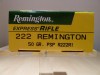 REMINGTON CALIBRE 222R CORE-LOKT PSP  50GR