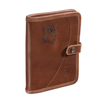 PORTE PERMIS DE CHASSE RISERVA EN CUIR SANGLIER
