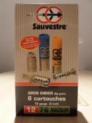 BALLES SAUVESTRE CALIBRE 12/76  MAGNUM