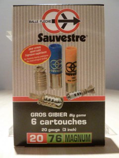 BALLES SAUVESTRE CALIBRE 20/76 MAGNUM