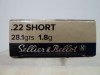 CARTOUCHES SELLIER-BELLOT CALIBRE 22 SHORT
