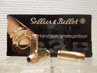 CARTOUCHES SELLIER-BELLOT CALIBRE 9 LUGER 124gr JHP