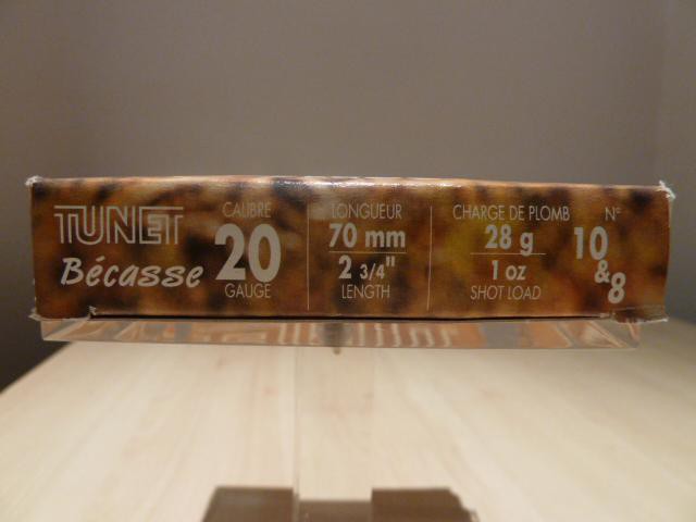 CARTOUCHE TUNET BÉCASSE CALIBRE 20 - Cartouche de Chasse ...