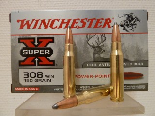 WINCHESTER CALIBRE 308 W POWER-POINT 150 GRS